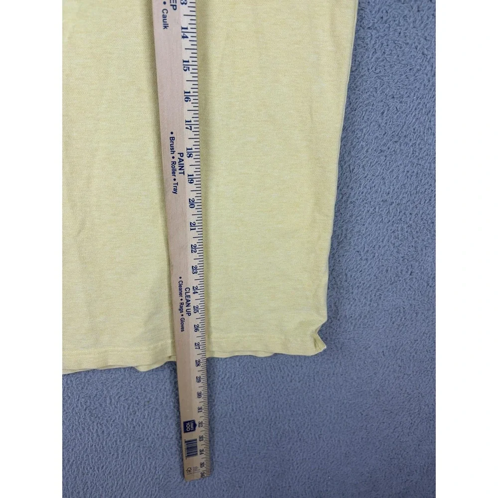Banana Republic Polo Shirt Mens Large Yellow Stretch Cotton Knit Casual Men